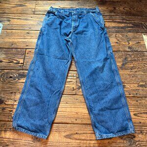Carhartt FRB13 Flame Resistant Original Fit Carpenter Jeans 38x30 CAT 2 Denim
